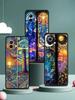 Красивый чехол-крышка из стекла с рисунком Солнце и Луна для Xiaomi Mi 17 15 14 13 12 11 Ultra 15T 14T 13T 12T 11T Pro Lite 5G Мягкий ТПУ корпус
