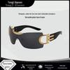 Безрамные спортивные солнцезащитные очки 2023 Y2K для улицы - Защита от УФ и модный козырек