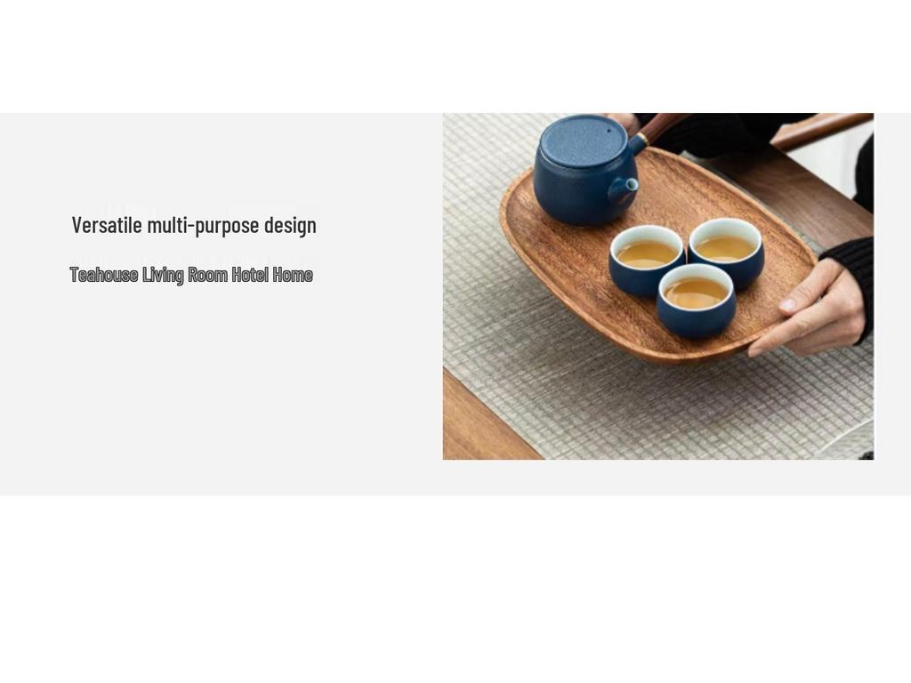 Универсальный поднос из японского ореха – Идеально подходит для подачи чая, фруктов или пиццы в отелях