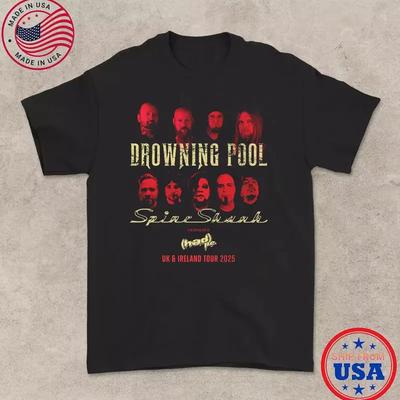 Drowning Pool Band Spineshank Uk Ireland Tour T Shirt Full Size S 5xl Tt772