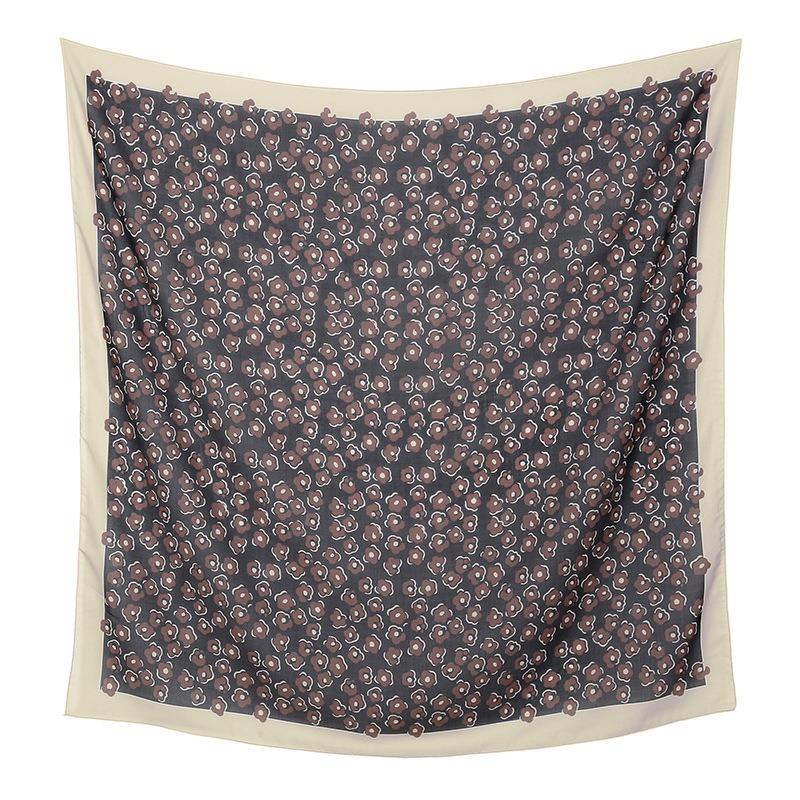 Autumn and Winter Hot-selling New Floral Printing Large-size Square Scarf Women's Popular Malay Women's Headscarf