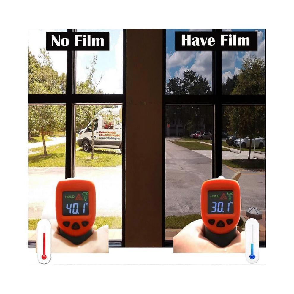 Window Film Privacy Window Film Mirror Window Film One Way Anti Heat Anti UV Privacy Protection for Window Office Home Store 40300CM less