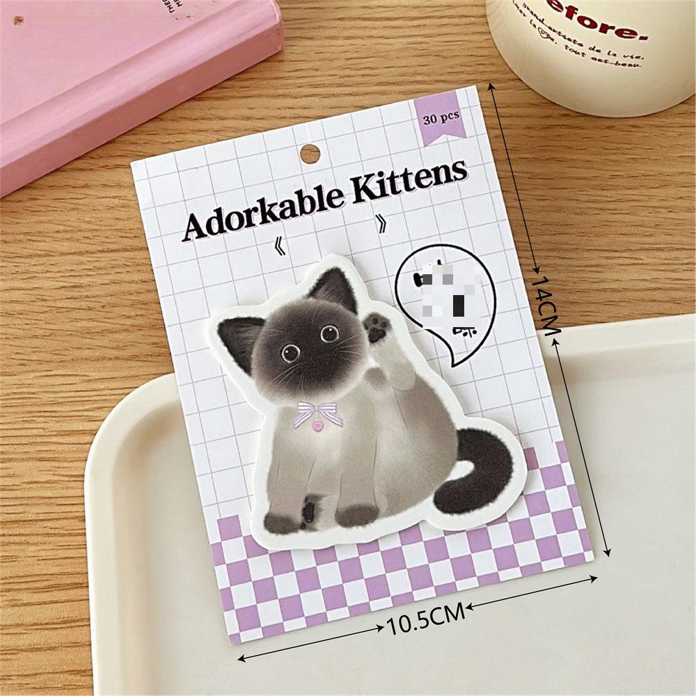30 листов милый мультяшный котенок блокнот милый аниме кот скрапбукинг блокнот портативный канцелярский блокнот кавайный липкий блокнот