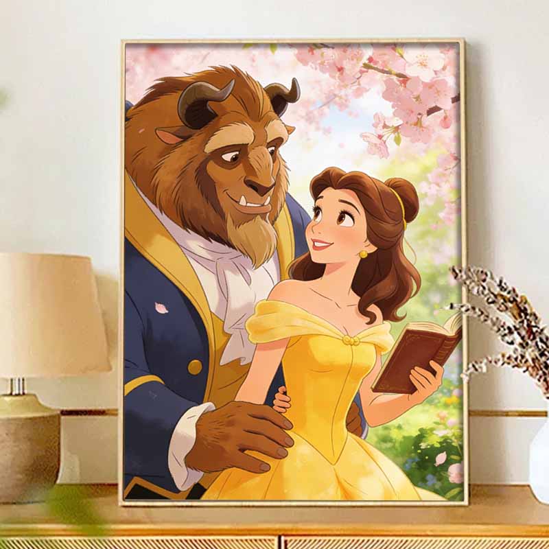 Disney Beauty and the Beast Diamond Paint Painting Art Kit Handmade DIY5D Home Decor Gift