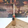 Wooden Mini Broom Pendant 10cm Red Rope Broom Halloween Broom  Dollhouse Decoration