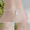Anklet Five-pointed Star Pendant Adjustable Jewelry Rhinestone Inlaid Foot Chain for Women
