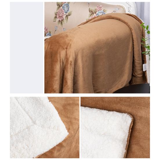 Yousheng Фланелевое одеяло Утолщенное Двухслойное Удобное на ощупь Одеяло Эластичный край Зимнее Теплое Плюшевое Одеяло Накидка на диван