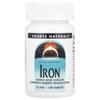 Source Naturals, Железо, 25 мг, 100 таблеток