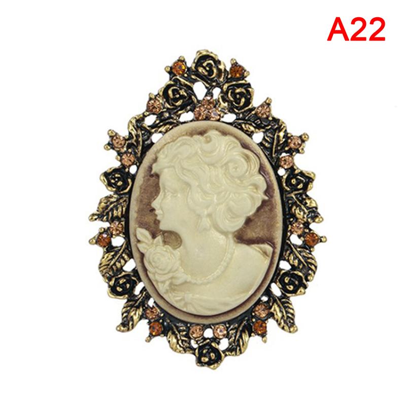 Винтажные броши S Cameo для женщин Queen's Cameo Beauty