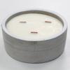 Patchouli and Dark Amber Concrete Candle Wooden Wick