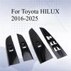 Передняя+Задняя Дверная Панель Отделки Подлокотника Рамка Кнопки Стеклоподъемника Автомобильная Панель Управления Стеклоподъемником Детали Интерьера для Toyota Hilux 2016-25