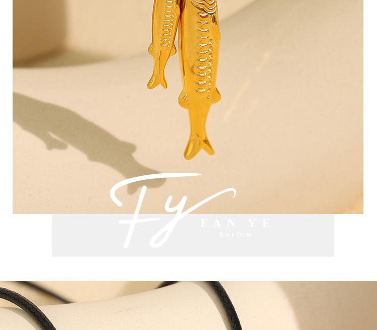 Европейское и американское ожерелье из титановой стали с кожей тунца: Тропический Океан Роскошные Женские Украшения из Нержавеющей Стали