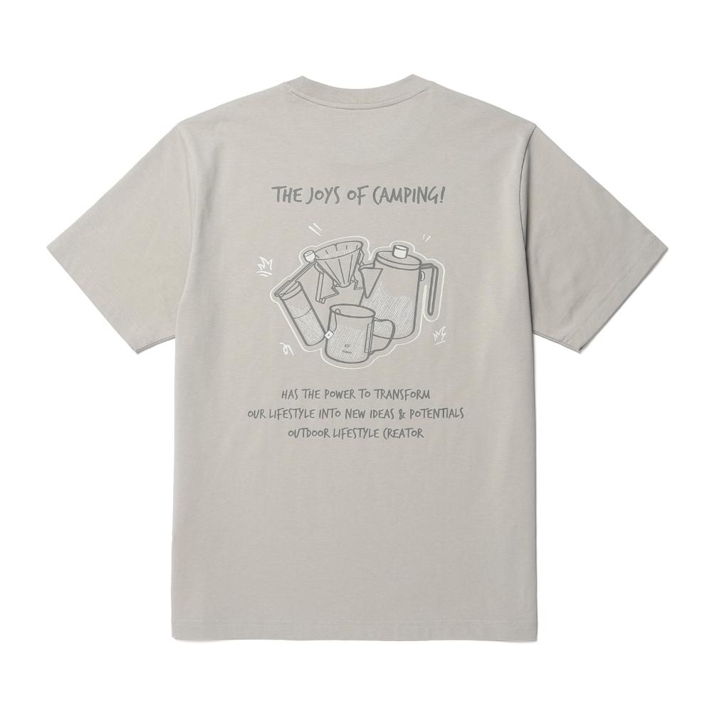 [Snowpeak] Aerocool Mug Graphic Short-Sleeve T-Shirt Gray (S26MUFTS74)