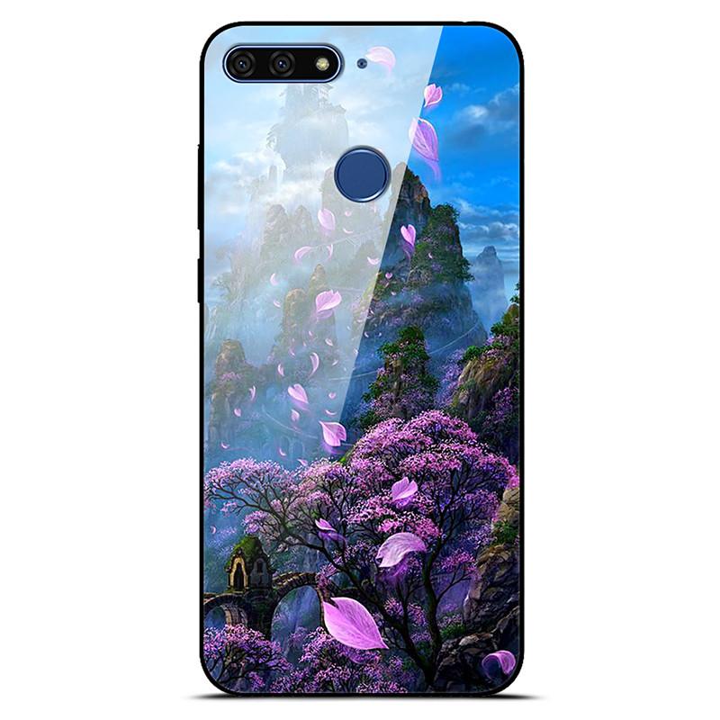Honor 7C Case Tempered Glass Back Cover For Huawei Honor 7C AUM-L41 Case Honor 7A Pro Soft Bumper On Honor 7 C Honor 7A Case