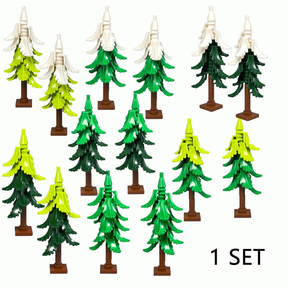 MOC City Street Scene Plant Model Sets Forest Assemble Building Block Park Jungle Assemble Bricks Toys