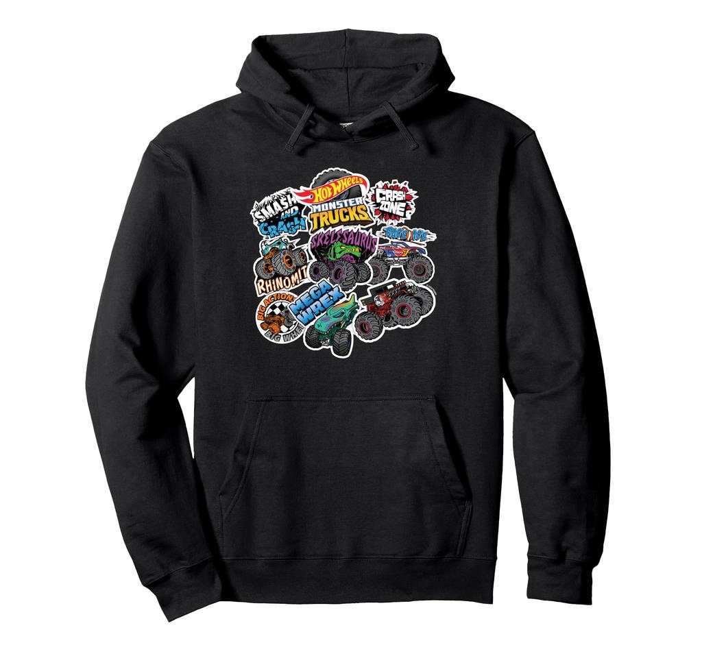 Hot Wheels Monster Truck Sticker-Style Mash-Up Hoodie
