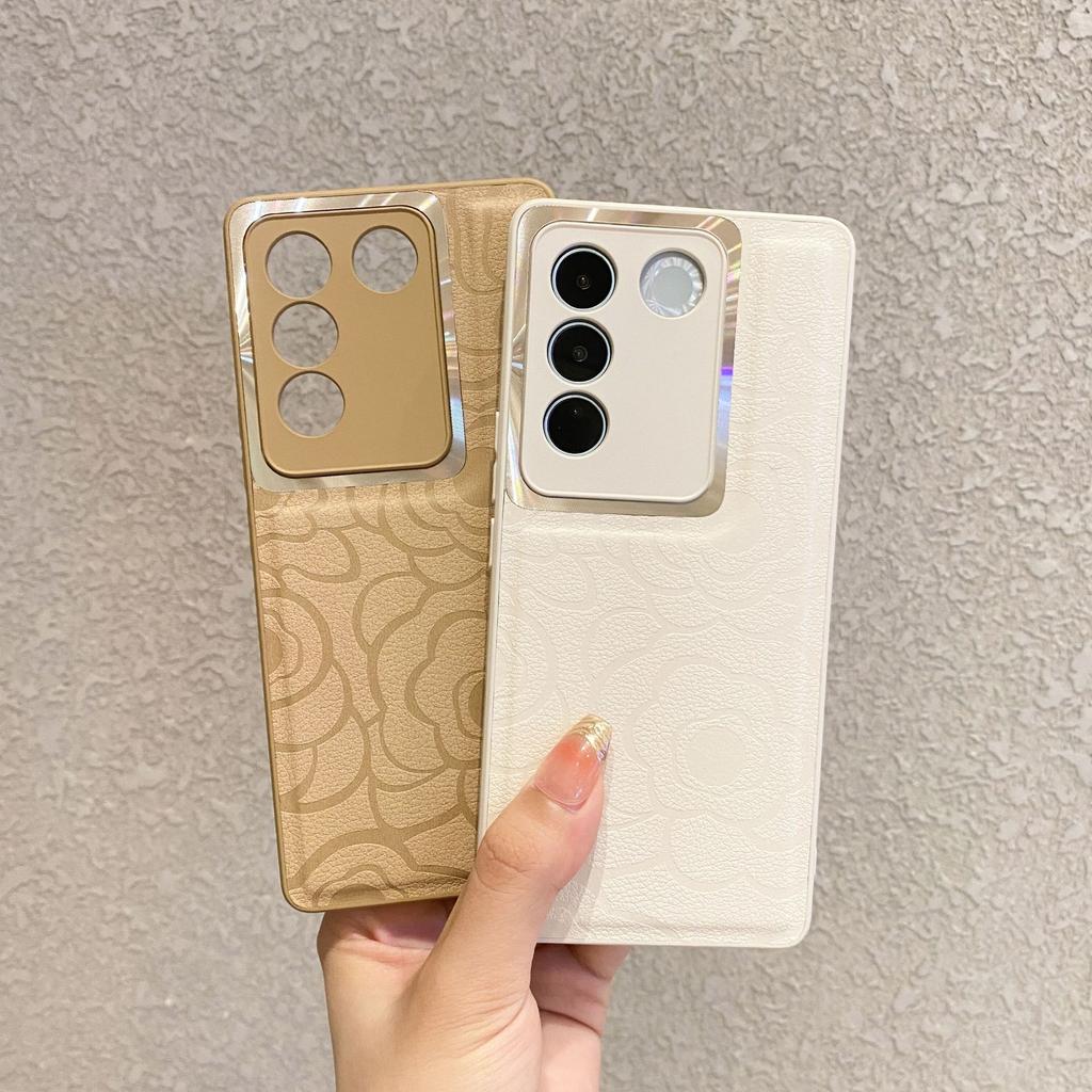 Подходит для чехла для телефона VivoX200 Камелия Полная упаковка S20PRO Кожаный с тиснением X100spro Чехол с защитой от падения