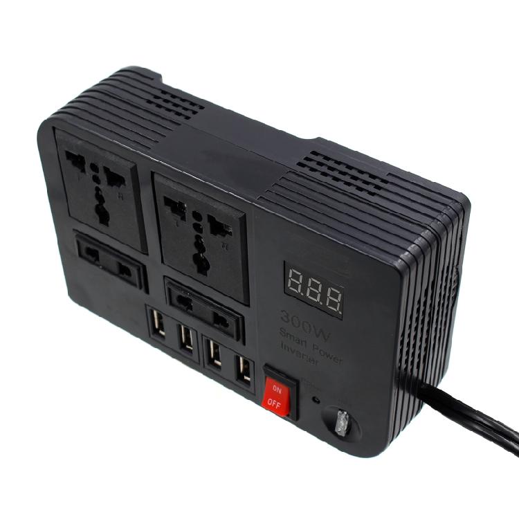 300 Вт Автомобильный инвертор питания для преобразователя DC 12V в AC 220V Инвертор Цифровой дисплей