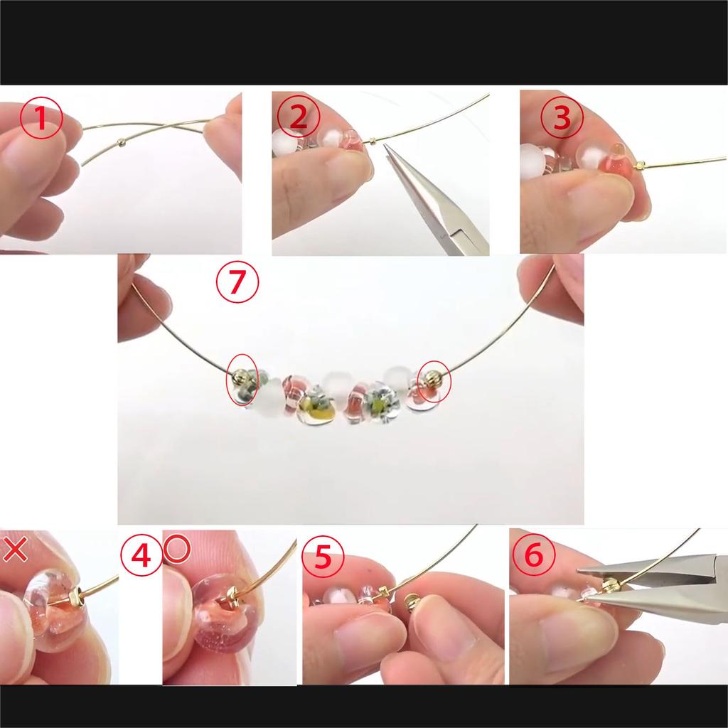 Медные обжимные бусины для изготовления украшений своими руками - Золото, Серебро, Бронза - 200 штук