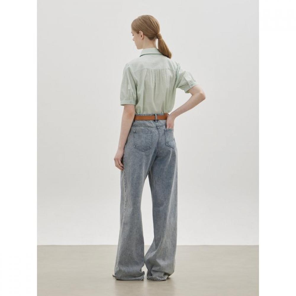 Cc Collect. Lace Trimming Stripe Blouse C262msc042