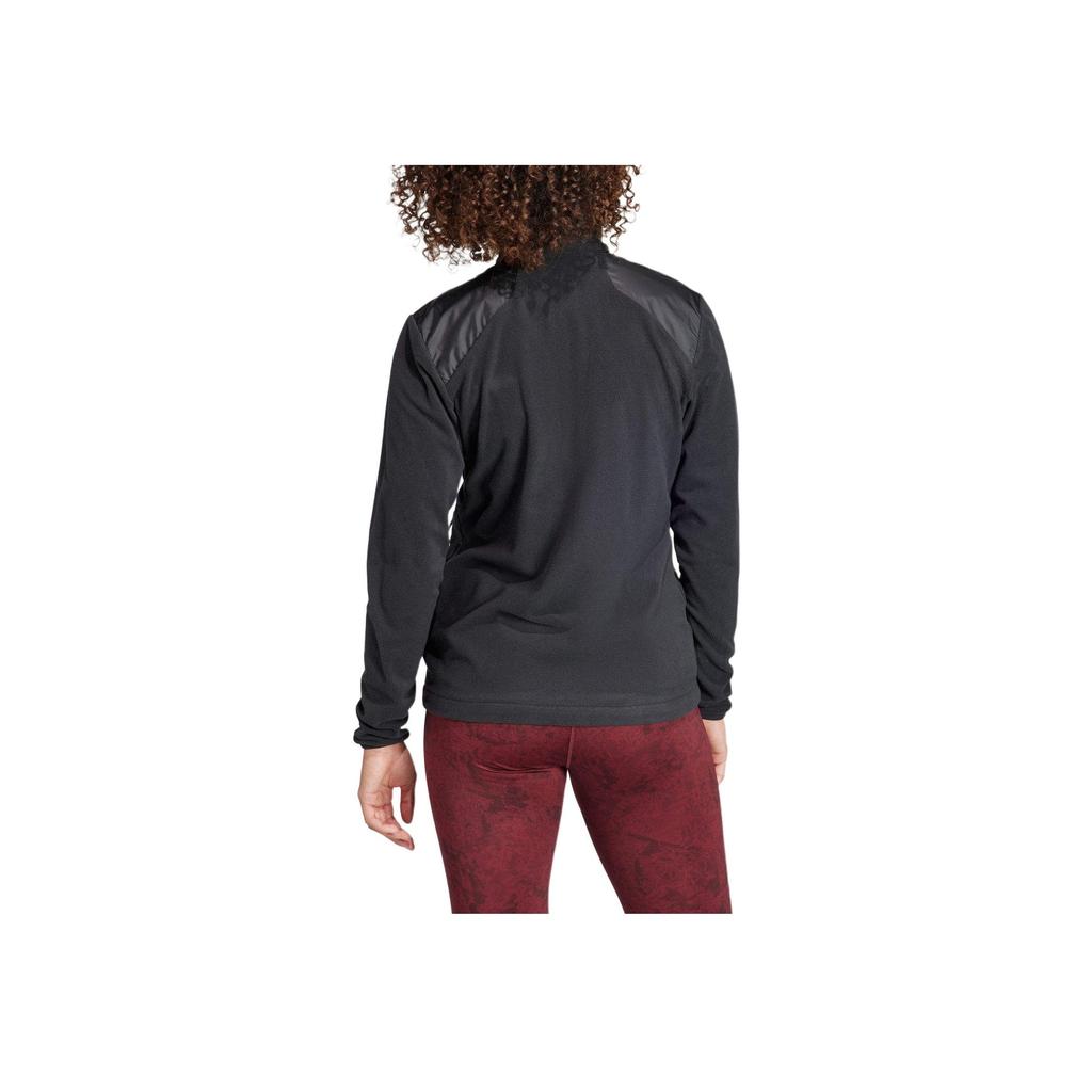 Adidas Multi Wind Solid Color Splicing Stand Collar Zipper Comfortable Long Sleeve Jacket Women Jacket Black IJ0545