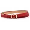Luxury Design Leather Belt Versatile Waist Strap Fashion Metal Slide Buckle Belt