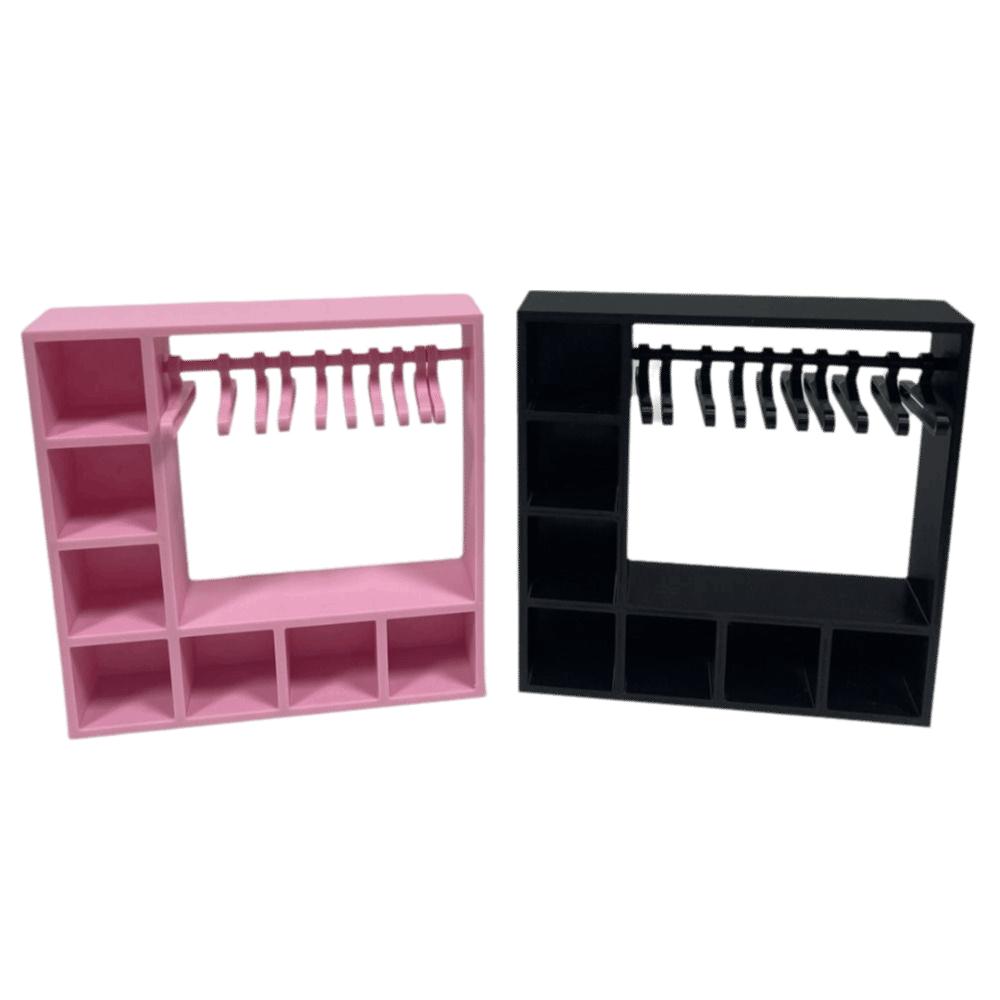 Large Capacity Doll Clothes Closet with 10 Hangers Doll Accessories Display Box  for Doll Clothes