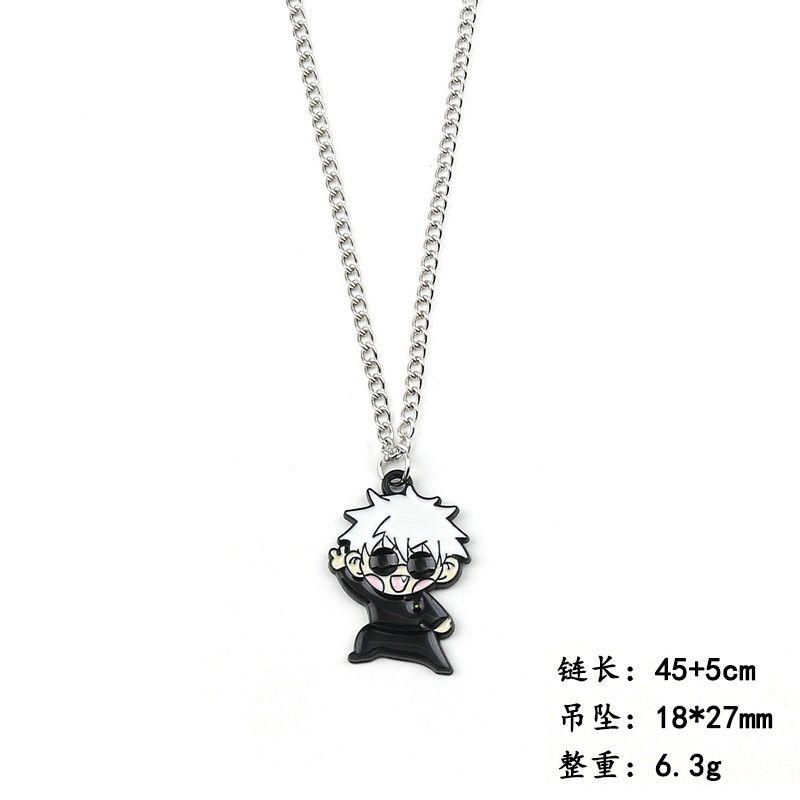 Jujutsu Kaisen Yuji Itadori and Gojo Satoru Necklace Creative Cartoon Cute Fashionable Personalized Portable Student Pendant