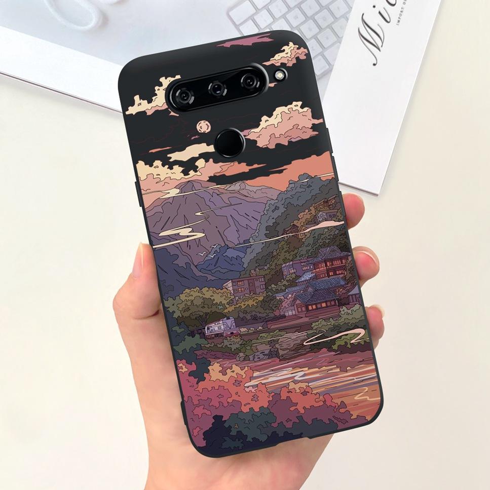 Case For LG V40 ThinQ Cartoon Astronaut Dinosaur Soft Silicon Black Cover For LG V50 V50S ThinQ 5G LG V30 2017 Bumper Phone Case