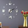 3D Acrylic Mirror Effect DIY Wall Clock Sticker Mural Decal Home Bedroom Decor