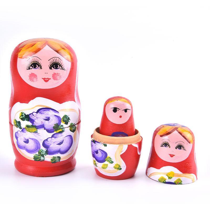 5 шт. Новинка, мультяшная девочка, деревянные матрешки, расписанные вручную, матрешка