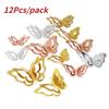 3D Hollow Layered Butterfly Wall Stickers Golden Decorative Butterflies for Home Decor Fridge DIY Party Wedding Sticker