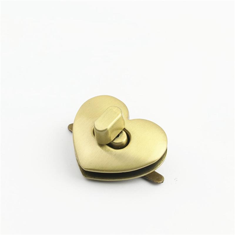 Аксессуары для фурнитуры для сумки Замок/аппаратный замок Пряжка для блокировки замка 5 шт. Винт замка для сумки Замок-переключатель Замок в форме сердца Золотой металл