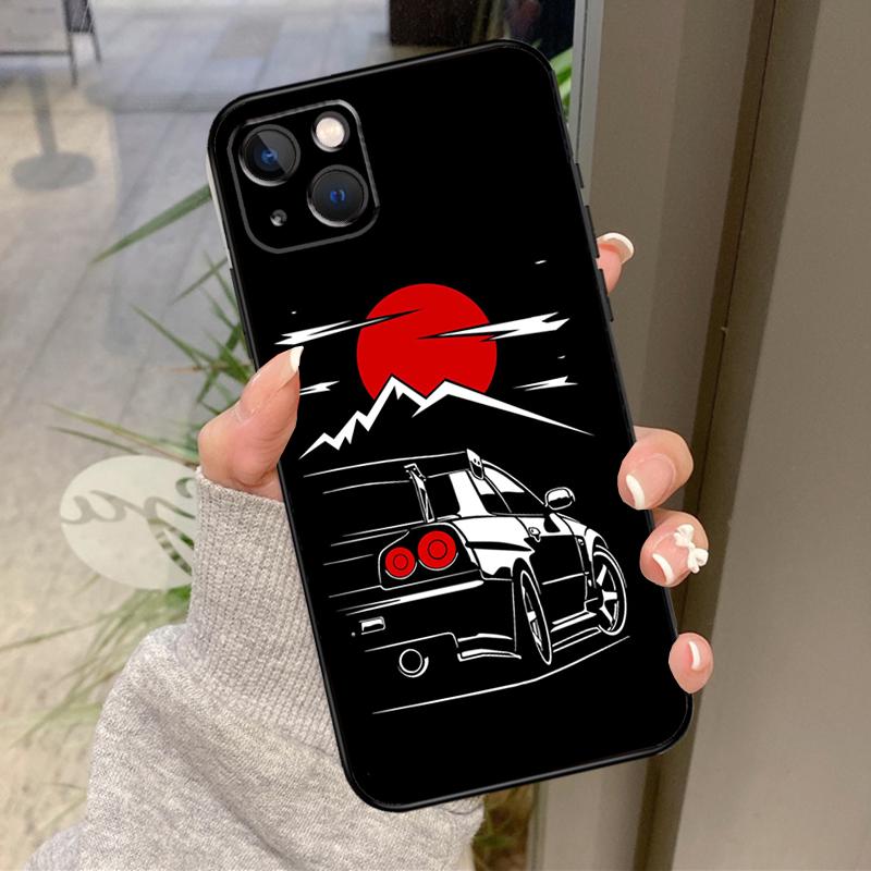 Япония JDM Спортивные Автомобили Мужской Мужчины Чехол Для iPhone 17 Pro Max 16 15 13 12 11 14 Pro Max Plus 13 12 Mini 16e 17 Air Задняя Крышка