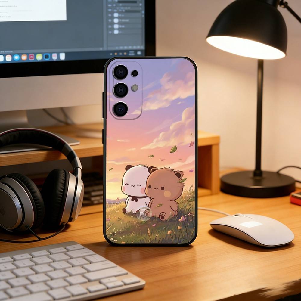 Милый Мультяшный Чехол для Телефона Bubu Dudu Черный Силикон Мягкий Для Samsung S25,S24,S21,S22,S23,S30,Ultra,S20,Plus,Fe,Lite
