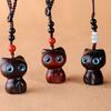 Lucky Blessing Cute Sandalwood Key Chains Wood Car Keyring Jewelry Findings Keychain Components