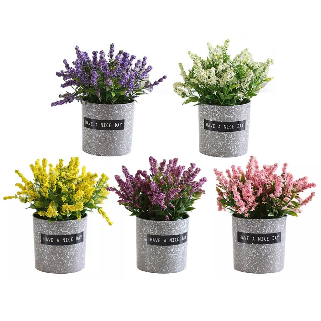 Artificial Flower Cloth Shop Lavender Office Decor