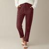 Corduroy Pants For Women Casual Drawstring Elastic High Waist Straight Leg Pants Loose Comfy Trousers With Pockets