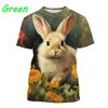 Newest Funny Cute And Cool Rabbit 3D Print T-Shirts Men Women Short Sleeve T Shirt Oversized Harajuku Tees Tops Kids Clothing