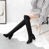 Fashion Over-the-knee Boots Women Stretch Knit Long Socks Boots New Casual Black Sexy Nightclub Platform Shoes for Women Bottes