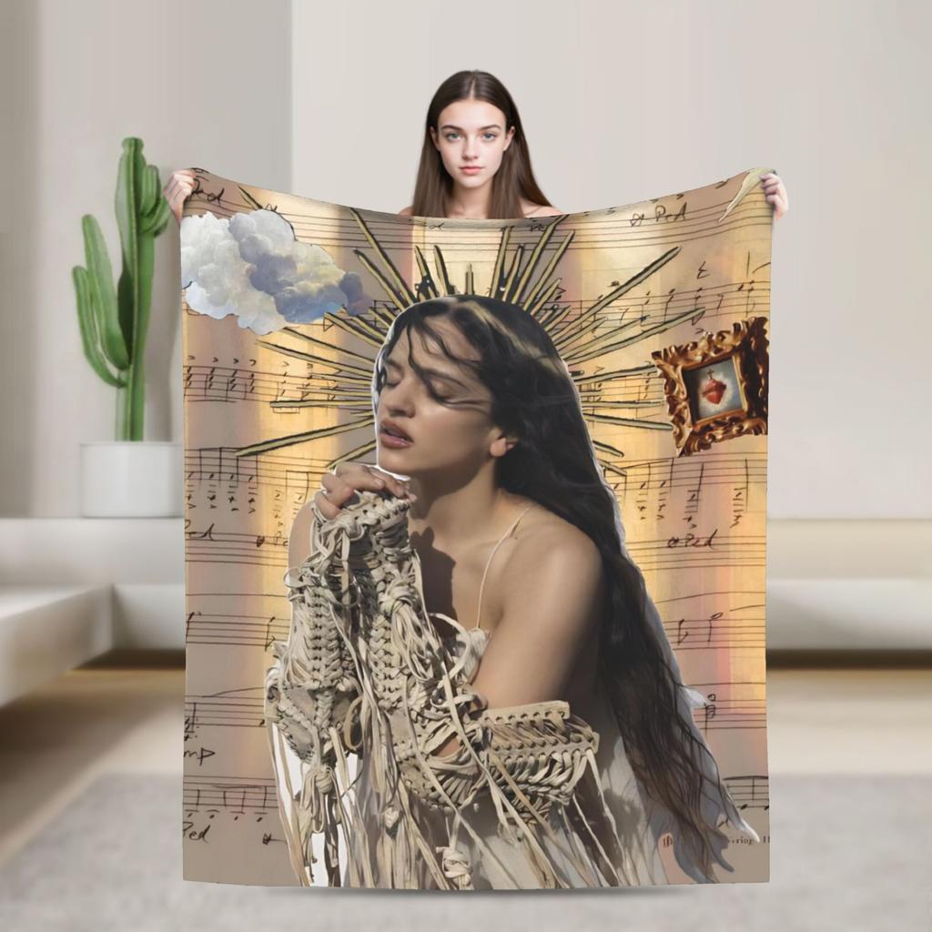 Rosalia Lux Warm Soft Blanket Picnic Plush Bedding Throws Fluffy Home Decor Flannel Bedspread Sofa Bed Cover