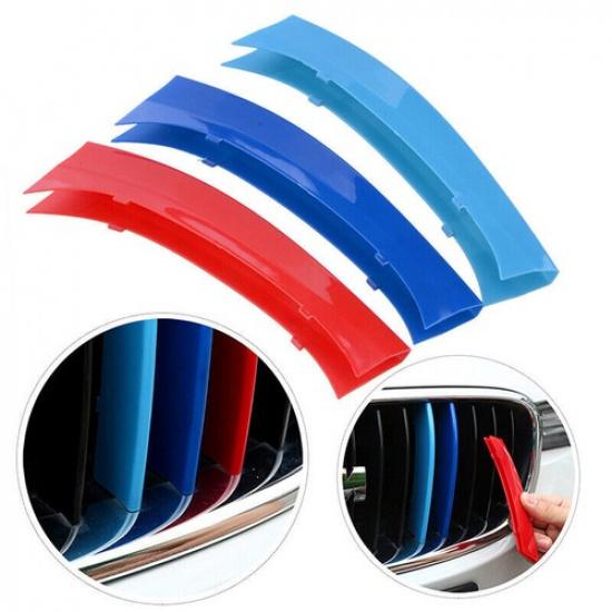 Для BMW X3 F25 2011-2017 Трехцветная решетка радиатора с 7 планками, передняя крышка, зажимы