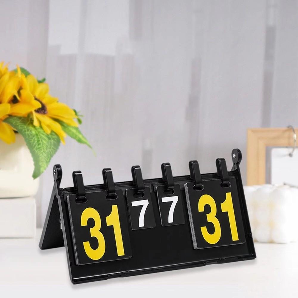 4-Digit Digital Flip Scoreboard Waterproof Tabletop Scoreboard Sports Scoreboard Outdoor Sports
