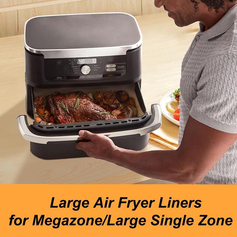 Rectangle Disposable Air Fryer Paper Non-Stick Kitchen Baking Airfryer Mat Oilproof Barbecue Pad Baking Paper Liner Accessories