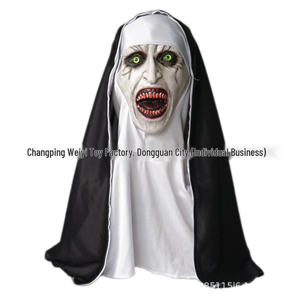 Halloween Scary Witch Hair Mask for Haunted House & Escape Room Costumes