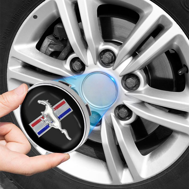 Car Sticker 4Pcs Auto Badge Wheel Center Hub Caps Rim Caps Covers Accessories For Ford Mustang 2015 2017 2018 2005 2006 2007 200