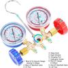 For R134a R12 R22 R404A Air Conditioning Pressure Gauge Manifold Pressure Manifold Tool Refrigerant Freon Measurement G9W5