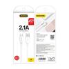 Dudao USB Type-C Cable 2m 2.1A White - High-Speed Charging and Data Transfer