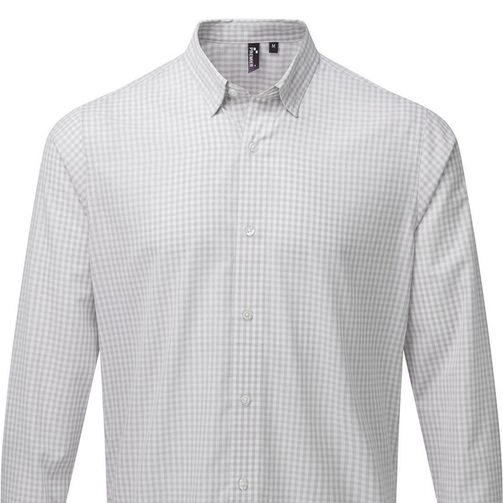 Premier Mens Maxton Checked Long-Sleeved Shirt