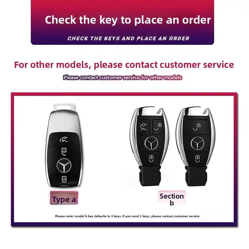 Car Remote Key Case Cover Shell Fob For Mercedes Benz A C E S G Class W177 W205 W213 X167 W222 CLA GLE GLB GLS AMG Maybach qt1